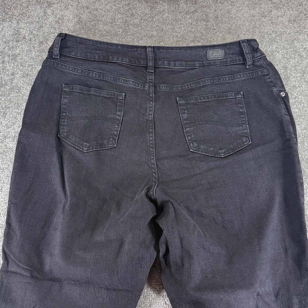Lee Black Jeans Relaxed Fit Straight Leg Mid Rise Pants Womens 18W 18 - Picture 4 of 11